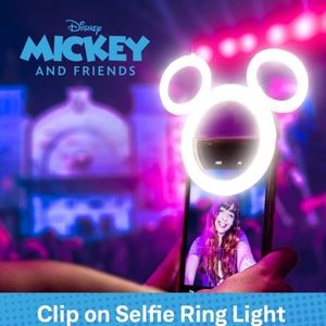 Mickey Mouse Head Shaped Clip on Selfie Ring Light